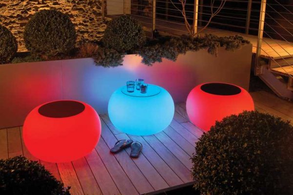 LED RGB outdoor table / stool 
