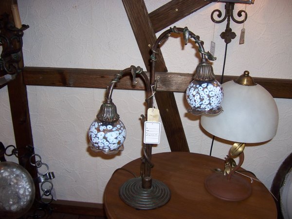 Tischlampe Kunstschmiedeeisen Rarit�t Firma Robers