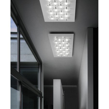 Braga LED Deckenleuchte Cristalli 2051/PL80 Blattgold