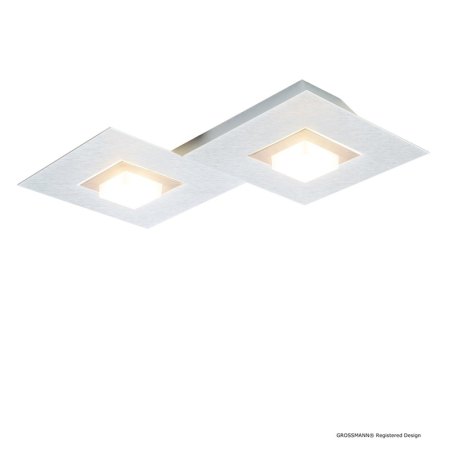 Exhibition piece Grossmann Karree LED ceiling light 2-flame alu perlescent copper