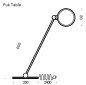 Preview: Top Light Puk Mini Table Ø 80 mm Tischleuchte 60 cm up- / downlight Dimmbar Konfigurator