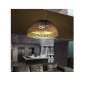 Preview: Exhibition piece - BRAGA LED pendant luminaire GREKA 3-flg rust/gold leaf 2087/S70 C-23/14