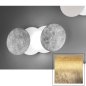 Preview: BRAGA LED wall lamp Nuvola 2092/A2 C-14 white/gold leaf