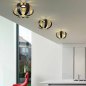 Preview: GEO LED ceiling luminaire 1 flame, white / gold Ø 40cm