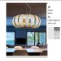 Preview: Braga Geo LED pendant lamp 3-gang white/silver leaf Ø60 2123/S60 C-10/13