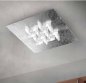 Preview: BRAGA LED Deckenleuchte Cristalli 2051/PL60D M-13 Blattsilber / Acryl satiniert