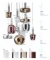 Preview: Braga Ecletticia non-central glass pendant luminaire individual and versatile 5-flame