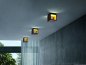 Preview: Icone Cubo LED wall/ceiling lamp dimmable, brown & gold leaf