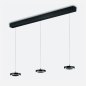 Preview: GKS Knapstein Daja-3 matt black 51.526.07 LED pendant light 3-flame