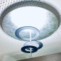 Preview: Icone Hula Hoop P3 ceiling lamp Ø 75cm, silver leaf / black