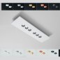 Preview: Icone Confort LED ceiling light 6flg.white alu dimmable, 2,700K