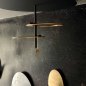 Preview: Icone Hula Hoop P2 ceiling lamp Ø 66cm, black brass