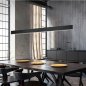 Preview: Knapstein Fara 92 51.507.05 LED pendant light - 92 cm top/bottom light gesture control lift dimmable - black matt