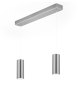 Preview: Knapstein Helli-2 LED pendant luminaire Gesture control dimmable Lift mattnickel 51.506.05