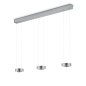 Preview: Knapstein Zera-3 51.518.05-1 Prismenabdeckung mattnickel LED Pendelleuchte - 3 flammig Ober-/Unterlicht Gestensteuerung Lift dimmbar