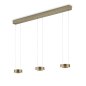 Preview: Knapstein Zera-3 51.517.34-1 LED effectbronze pendant luminaire - 3 flame top/bottom light gesture control lift dimmable with prismatic cover