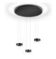 Preview: GKS Knapstein Zera Rondo mattschwarz LED-Pendelleuchte 3- flammig 51.530.07-2