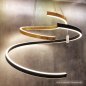 Preview: Braga Spira LED Pendelleuchte 90cm Blattgold 2130/S90 M-14