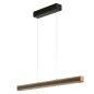 Preview: Herzblut Karl G LED Holzpendelleuchte 100cm mit Granit Ober- und Unterlicht mit Rollizug Farbauswahl