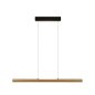 Preview: Herzblut Dana 1000 mm LED wooden pendant luminaire top and bottom light, dimmable with roller cable Colour selection