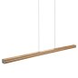 Preview: Herzblut Dana 1000 mm LED wooden pendant luminaire top and bottom light, dimmable with roller cable Colour selection
