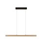 Preview: Herzblut Dana 1000 mm LED wooden pendant luminaire top and bottom light, dimmable with roller cable Colour selection