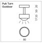 Preview: Top Light LED Puk Mini Turn Outdoor 80