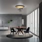 Preview: Icone Hula Hoop P3 ceiling lamp Ø 75cm, white / brass