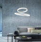 Preview: Braga Loop 2 LED Chandelier 2 rings 60cm 2129/S60 - 2 + 90cm 2129/S90-2 + 2129/R350, Up- Downlight, color selection, dimmable