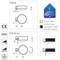 Preview: LED clip light mirror "Puk Mini Fix +" rotate various colors Top Light