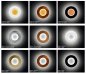 Preview: Icone Vera 26 wall lamp Ø 26cm adjustable black/ gold leaf, dimmable