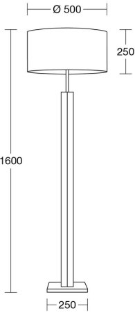 Herzblut Stehleuchte Dana 11860.82 Dana Eiche LS Taupe Made in Germany