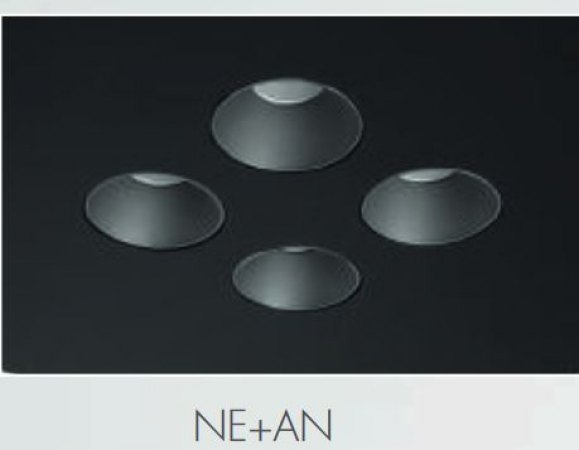 Icone Confort LED ceiling light 4flg. Quadrata colour selection, dimmable, 2.700K