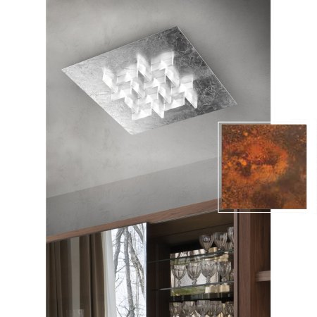 BRAGA LED ceiling light Cristalli 2051/PL60D M-27 rust finish / Acryl transparent