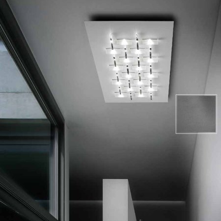 BRAGA LED Deckenleuchte Cristalli 2051/PL80D C-24 Ferro (Beton Optik)