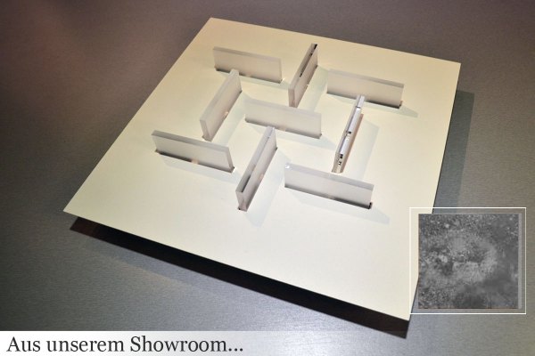 Exhibition piece - BRAGA LED ceiling light Cristalli 2051/PL36D C-24 concrete optics