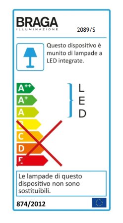 Braga Elle LED pendant lamp 133cm black 2089/S1 Touchdimmer