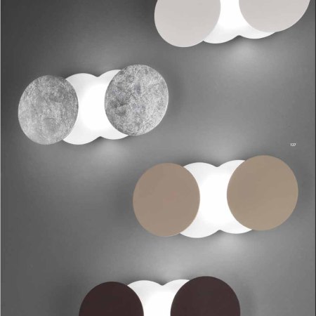 BRAGA LED wall lamp Nuvola 2092/A2 C-14 white/gold leaf