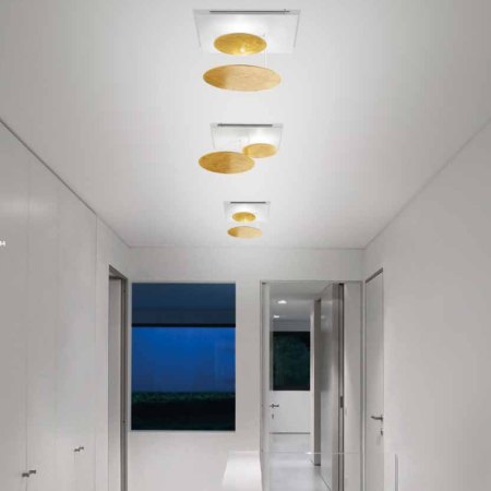 Exhibition piece - BRAGA LED wall/ceiling luminaire ROTARY 2116/PL50 M-14 White/gold leaf