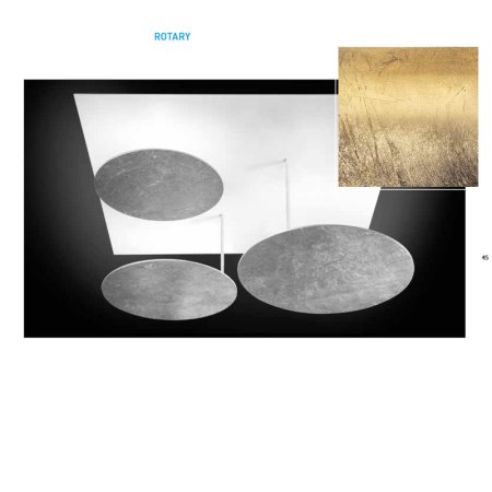 BRAGA LED Wand-/ Deckenleuchte ROTARY 2116/PL50 M-14 Weiß/Blattgold