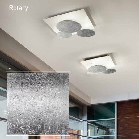 Exhibition piece - BRAGA LED wall/ceiling luminaire ROTARY 2116/PL60 C-13 White/Silver