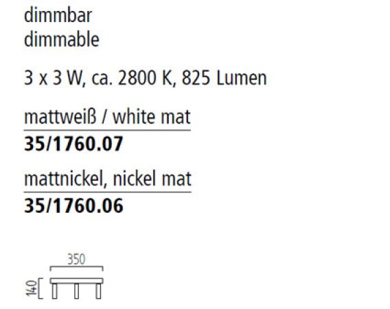 Helestra - LED ceiling spotlight FOX white - 35/1760.07 - IP40