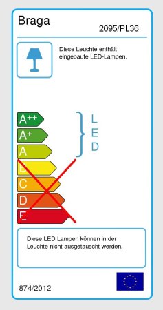 Ausstellungsstück LED Deckenleuchte Pattern 2095/PL36 Chrom Braga