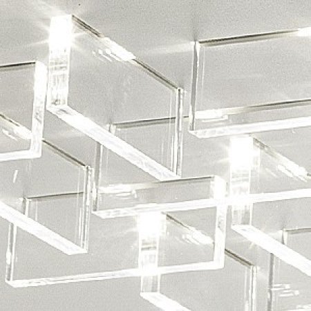 BRAGA LED ceiling light Cristalli 2051/PL50D C-24 Ferro (concrete look)
