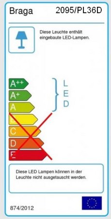 Braga LED Deckenleuchte Pattern 2095/PL36 Rostfarben