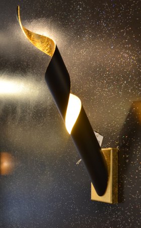 Braga floor lamp Truciolo 2083 / T rust / gold leaf