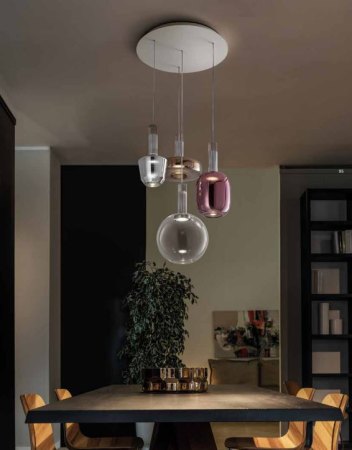 Braga Eclettica glasklare Formen mit ebenmäßiger Eleganz 4 flammig