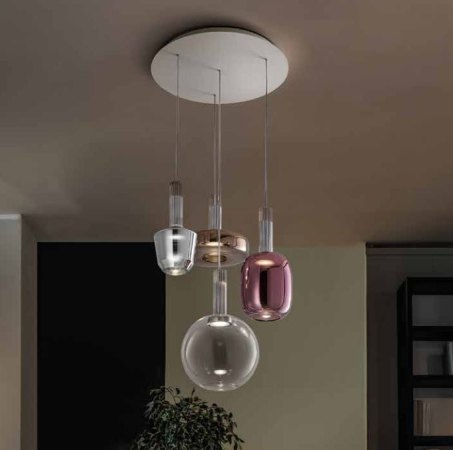 Braga Eclettica translucent shapes with smooth elegance 4 flames