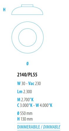 Braga Eclissi LED Deckenleuchte 2140/PL40 Konfigurator