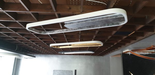 Braga Round LED Ceiling Light 2132/PL125 Iron/ Silver Leaf